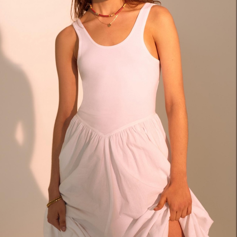 Free People Emily’s Bodice Tank Scoop Back Midi Dress